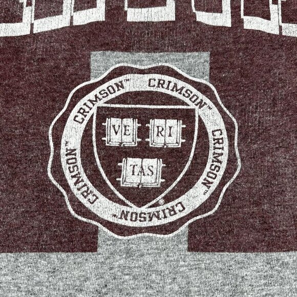 Harvard Gray Short Sleeve Crew Neck T-Shirt  Cotton Blend Size Small - Picture 3 of 9